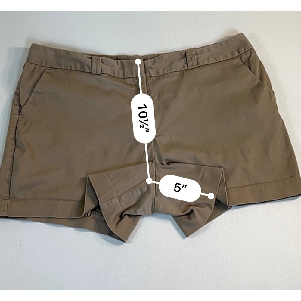 Worthington Modern Fit Chino Shorts 16 Tan Khaki Mid Rise Cotton Stretch Casual - Picture 9 of 9